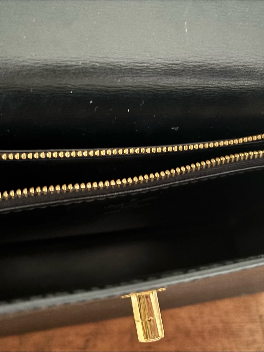 Authentic Louis Vuitton Black Epi Leather Malesherbes Handbag with brass hdwre - Picture 11 of 16